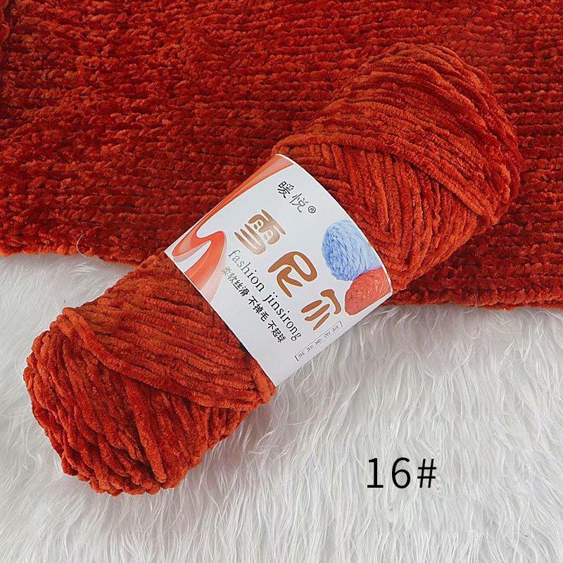 1pc 100g Chenille Yarn Soft Thick Velvet Yarn Handmade DIY Crafts Dolls Crochet Yarn Line for Knitting Scarf Hat Sweater