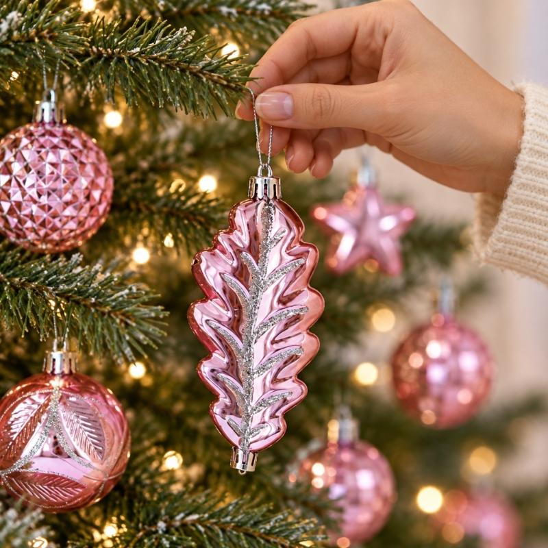 Feiertags-Kugel-Sortiment, 40-teilige Sammlung mit gemischten Oberflächen für Weihnachtsbaum, Kaminsims, Fensterbank und Veranda-Dekorationen