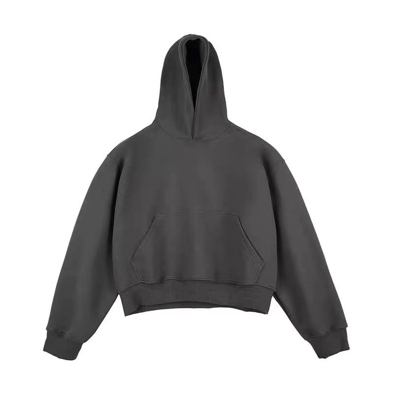 Loose Fit Solid Color Hoodie Simple Style Long Sleeve Unisex Casual Sweatshirt