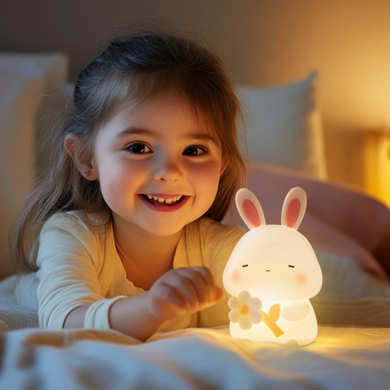 

Ночник-кролик, прикроватная лампа для кормления грудью, диммируемый, перезаряжаемый ночник для детской, декор комнаты для девочек, мальчиков, малышей CN