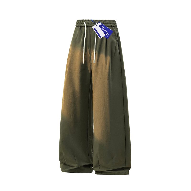 

Wassup Trendy Retro Cargo Pants for Men, Autumn Loose Casual Trendy Vibe Japanese-Style Scimitar Wide-Leg Long Pants Green 4XL