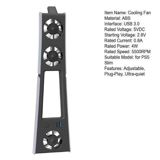 Gaming Console Cooling USB 3 Port Fan with Low Noise Simple Installation Plug-Play