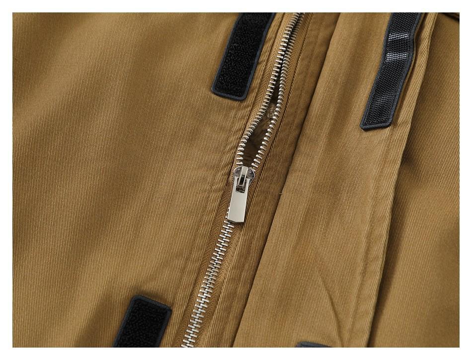 FORN3 Men's Winter Cotton Pilot Jacket with Stand Collar, American Retro Style, N1705