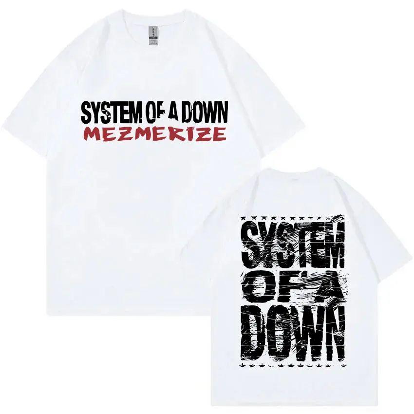 Rocková kapela System of A Down Mezmerize Trička Vintage Alternativní Metalová Hudba Trička Módní Oversized Tričko