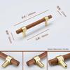 Japanese Minimalist Walnut Handle Solid Wood Cabinet and Wardrobe Drawer Handle
