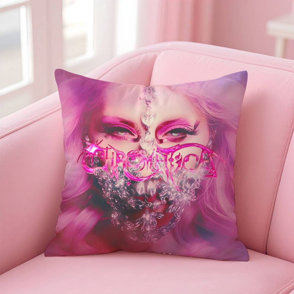 L-Lady SINGER G-gaga Pillow Case Pattern Printing Pillowcase Living Room Sofa Cushion Cover Bedroom Room Decor