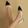 Women Shoes Fashion Multi-color Pointed High Heels Soft Knit Breathable Latex Sweat Absorbing Insole Non Slip Rubber Sole New 23
