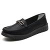 2025 Women's Flats Fashion 100% leather flat Nurse shoes Smooth casual Breathable women plus size light Mom shoes women shoes