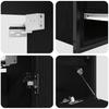 2 Piece Bathroom Furniture Set Black Oak Look Engineered Wood