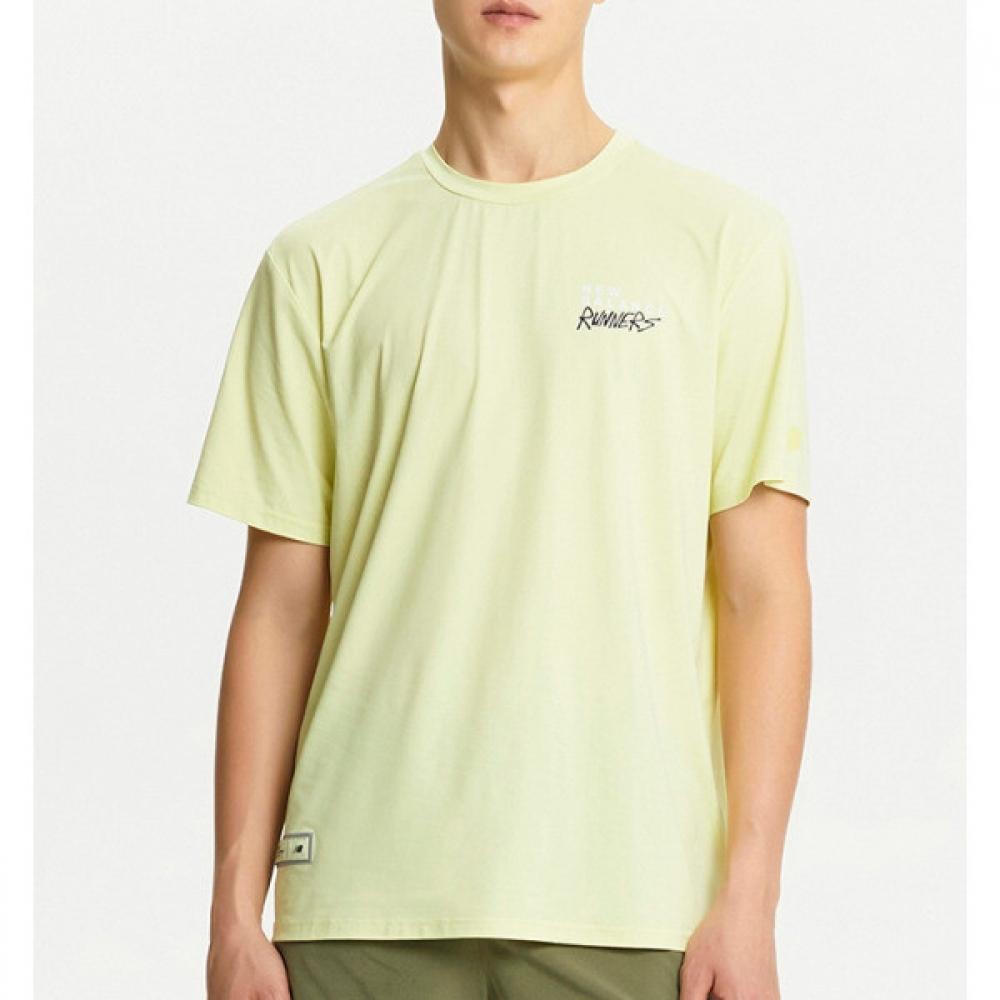 New Balance Runners Lettering Short Sleeve Tee B1 Nbnee22583 10 19 4