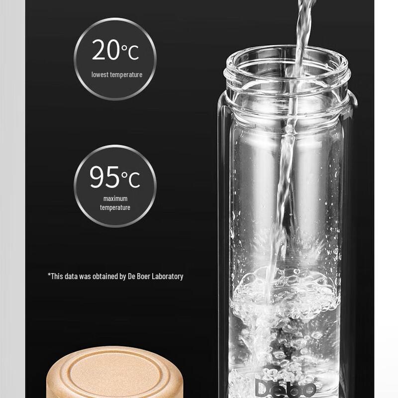 Debo DEP-781 320ML doppelwandige tragbare Glaswasserflasche