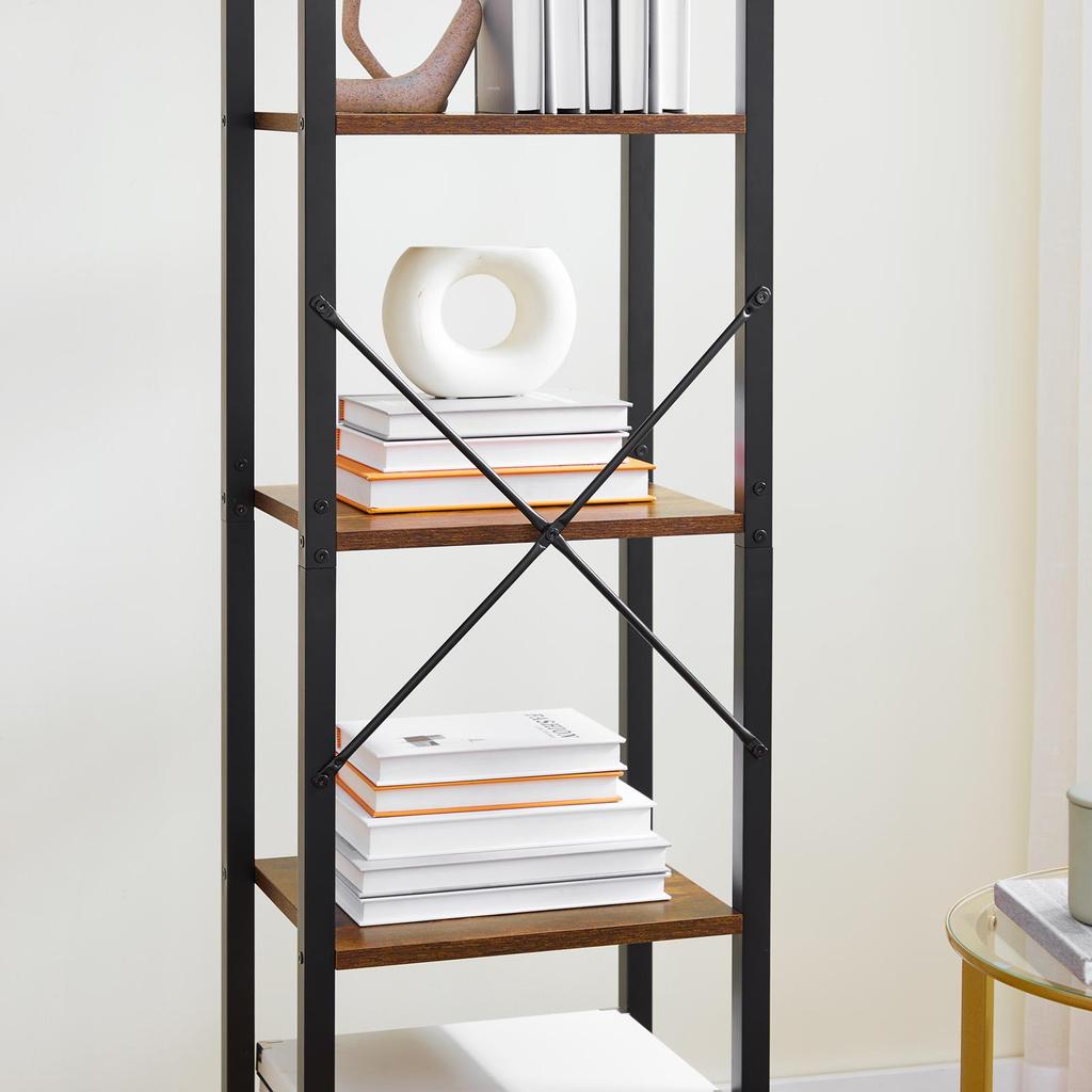 Estante Marrom Escuro Para Livros Estreita Loft Vr37 40X30X187,5 Begryf