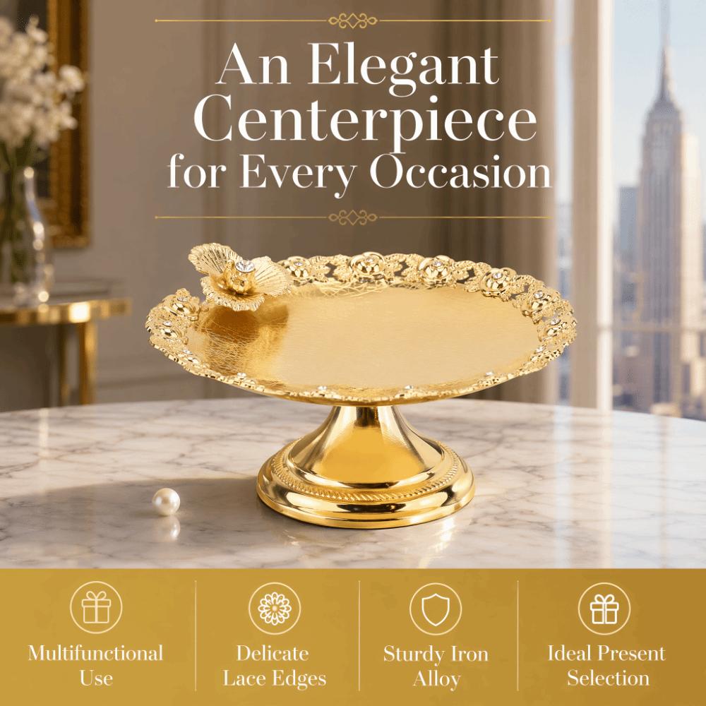 Gold Cake Display Stand Iron Alloy Cake Plate Cupcake Stands Cake Stand Kitchen Counter