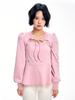 ADOREBELLE Bolero Flare Ribbon T-Shirt - Pink