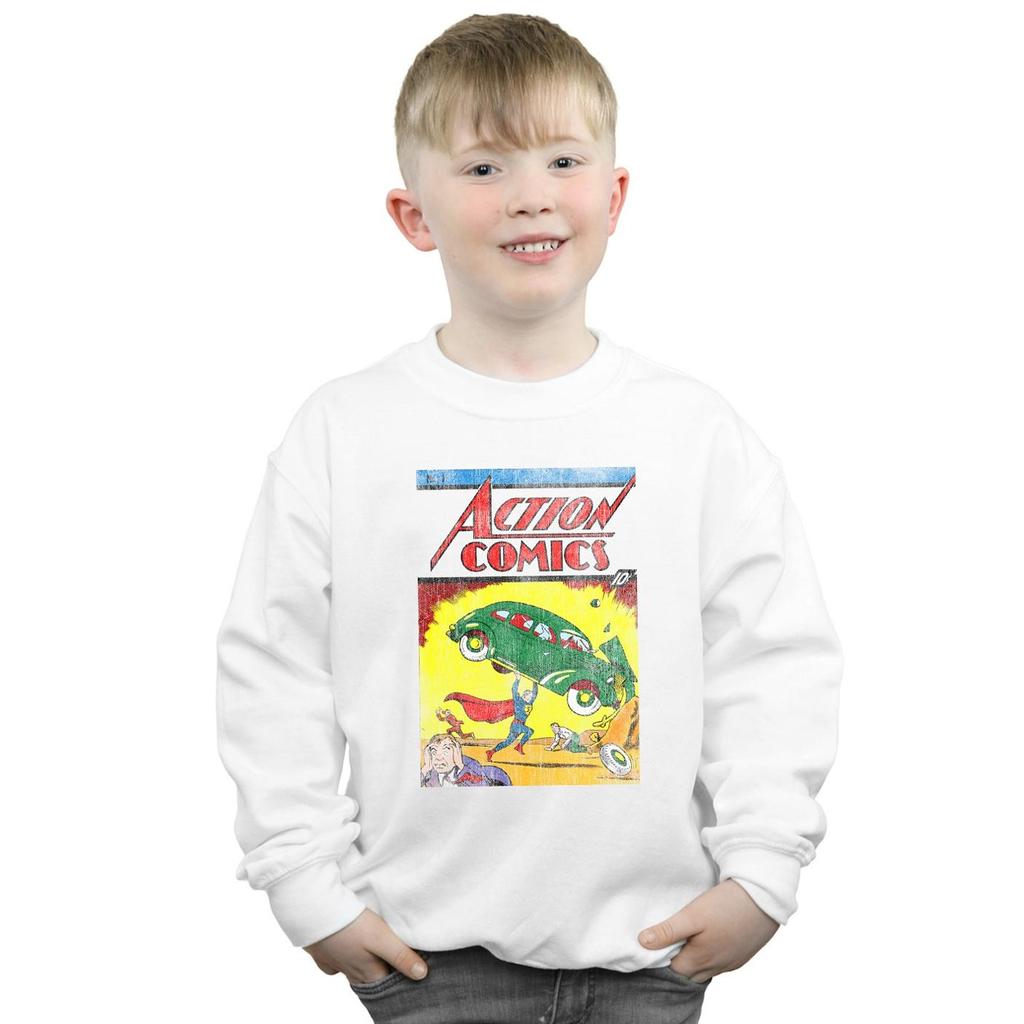 DC Comics Boys Superman Action Comics Issue 1 Cover Sweatshirt