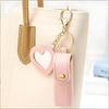 Various Colors Available, Heart-Shaped Mirror Portable Mini Lipstick Bag, Portable Lipstick Bag With Mirror