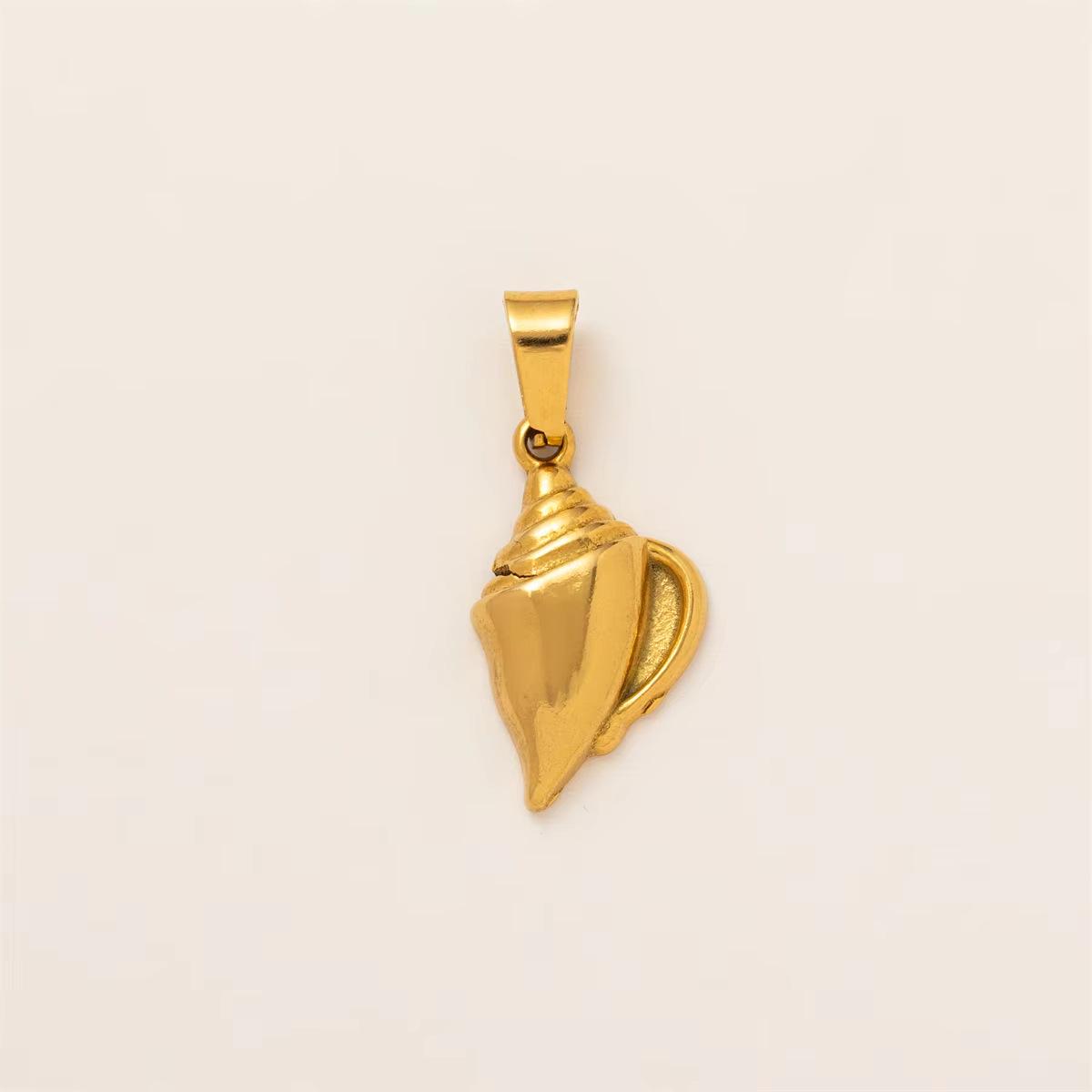 18K Gold Ocean Series Stainless Steel Pendant - DIY Accessory for Women