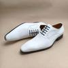 White Wedding Dress Oxford Shoes for Men Lace-up Business Office Formal Shoe New Trends Handmade Custom Comfortable Male Brogues