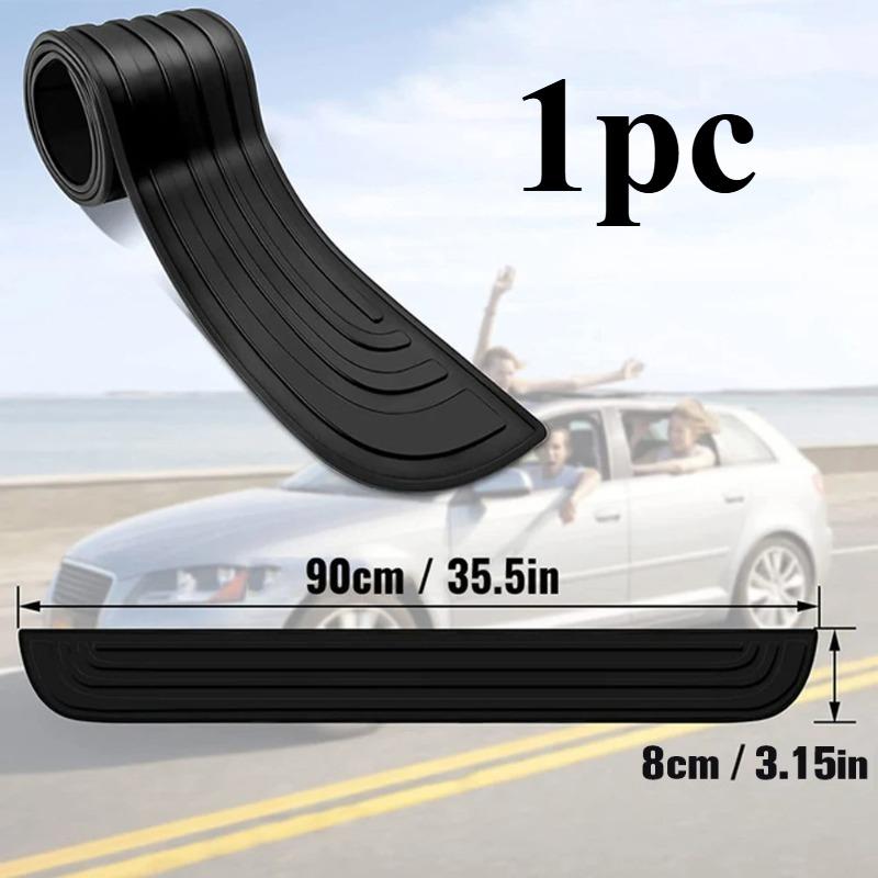 

Black rubber rear trunk edge protection scratch protection cover pad for SUV rear bumper PU&Four Seasons