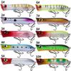 New8CM 11GTopwater Wave-Action Lure10PCS Bionic artificial hard bait for largemouth bass freshwater fishing