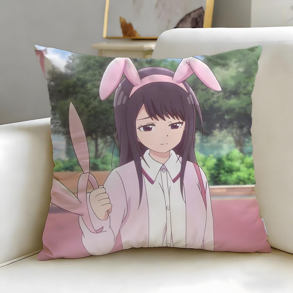 slice anime Senryu Girl Cushion Cover Soft EasyWash Pillow Case Versatile for Couch Bed Travel and Office