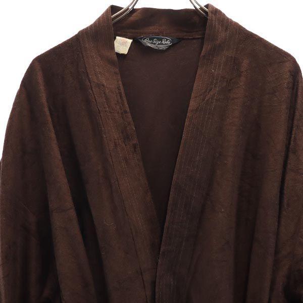 One Size Robe 70s Vintage Velvet Robe Coat F Brown Men's Used