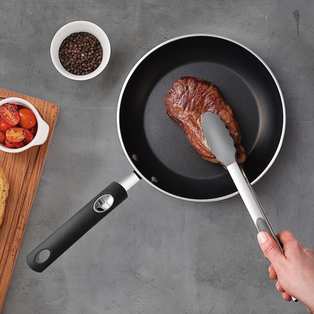 Tramontina Molde Kitchen Tongs, 35cm, Gray, Silicone, All-Purpose, Heat-Resistant, Dishwasher-Safe, Made in Brazil, Product Code: 25817/161