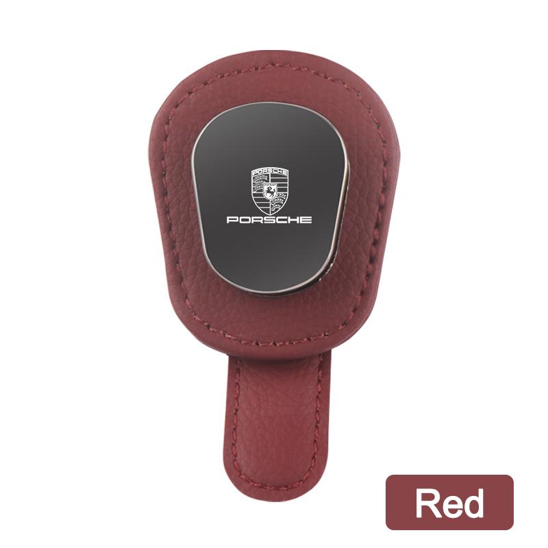 

Metal Car Sun Visor Glasses Clip Sunglasses Storage For Porsche Cayenne Panamera Macan 911 718 Taycan Boxster Cayman Accessories