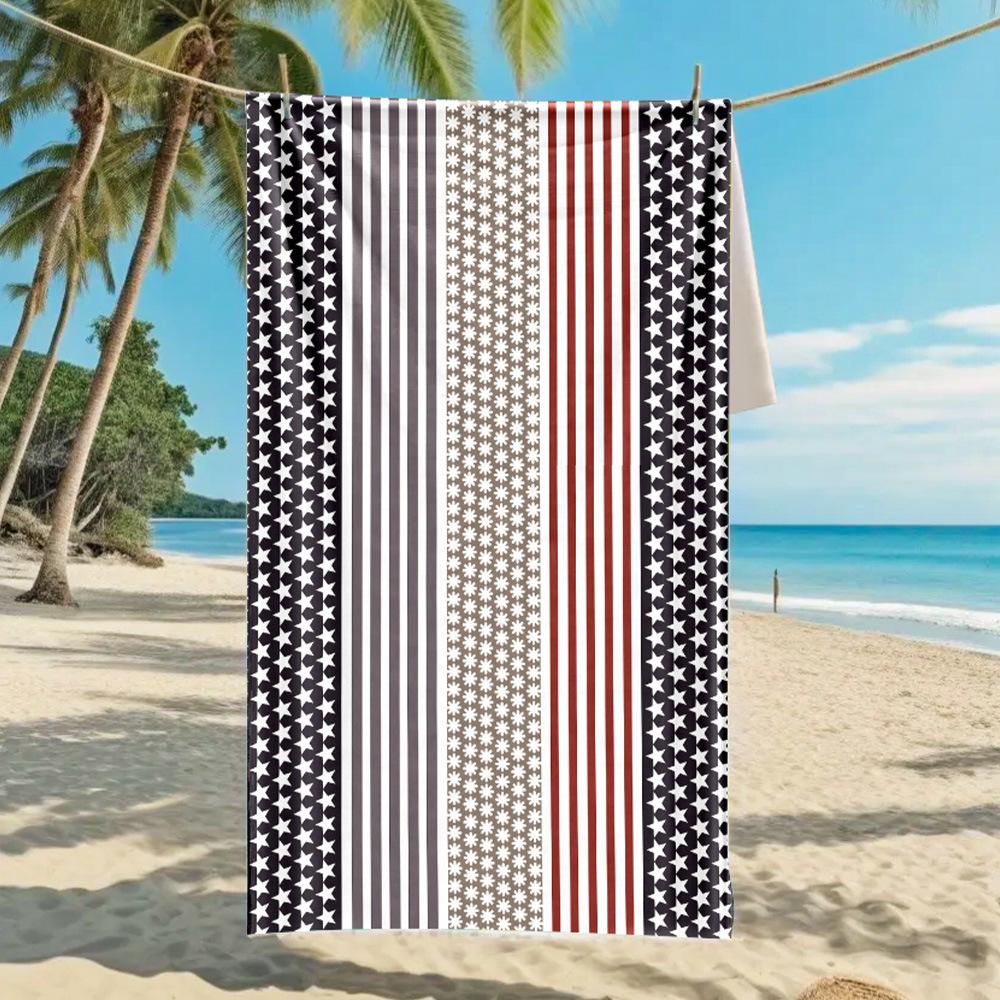 European and American Yuan Microfiber Beach Towel Custom Digital Printing Enlarged Towel Bath Towel 70 * 140CM Microfiber