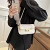 Chic Stylish Small Square Bag Elegant Solid Color Shoulder Crossbody Purse For Daily Use