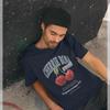 Apoh Cherry Graphic Navy T-shirt