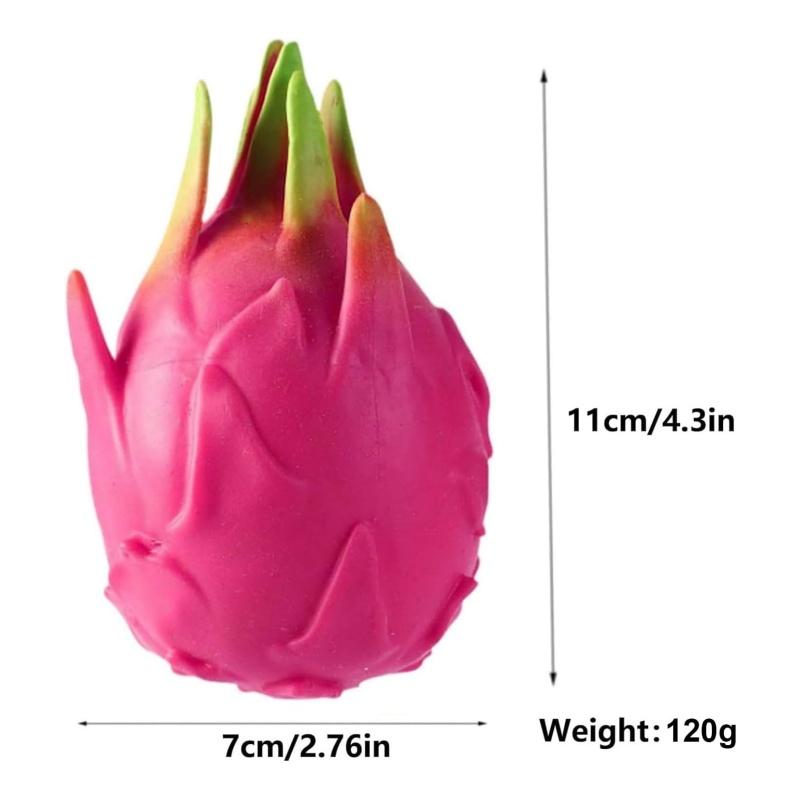 Jumbo Dragon Fruit Squishy Stress Relief Toy, Realistic Slow Rising Fruit Squeeze Sensory Toy For Home Office Adults