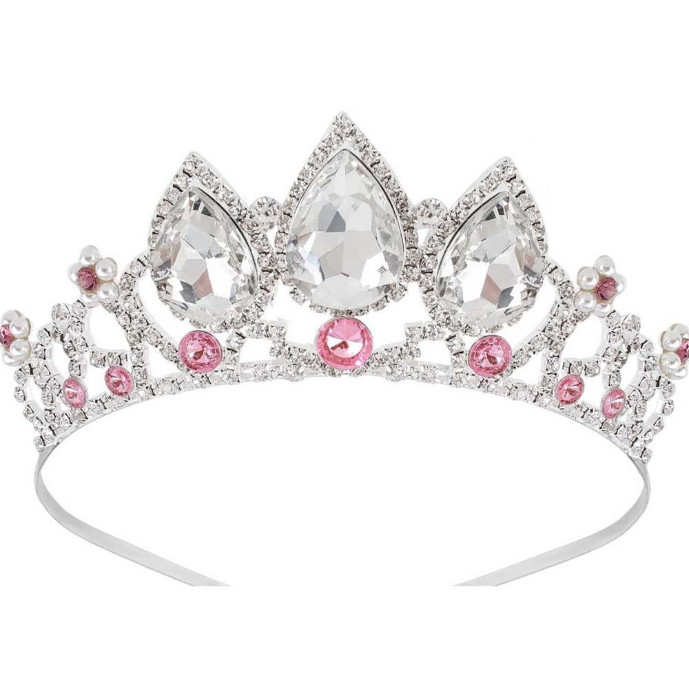 Pearl Headband Princess Tiara Sparkly Rhinestone Crystal Tiara  Bridal Accessories