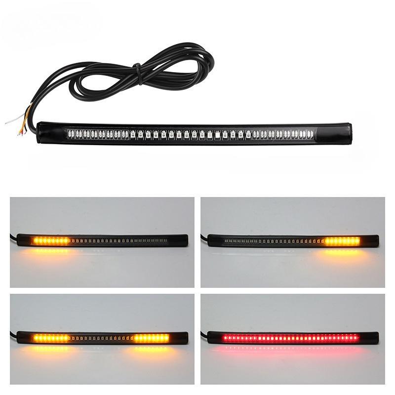 1Pc Motorcycle General Light Strip, Turn Signal Waterproof Motorcycle License Plate Cooking Tube Tail Light
