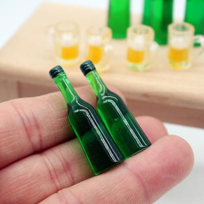 10 Stück/Set 1:12 Puppenhaus Miniatur Spielzeug Bier Wein Getränk Flasche Tasse Modell Bausatz Flasche Tasse Figuren Küche Wohnzimmer Zubehör