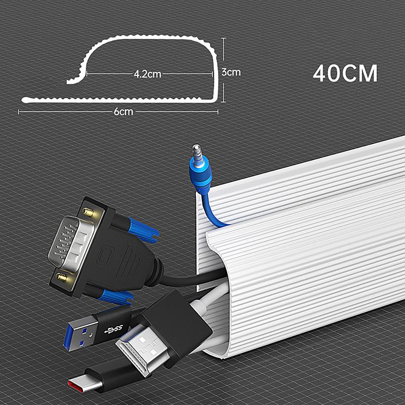 

Белый кабельный протектор под столом ТВ-фон Канал Настольный органайзер для кабелей ПВХ Водонепроницаемые аксессуары для управления кабелями