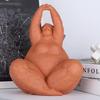 Fat Lady Figurines Yoga Decor Woman Sculpture Yoga Figurine Woman Ornament Vintage Home Decoration Room Table Craft Gifts