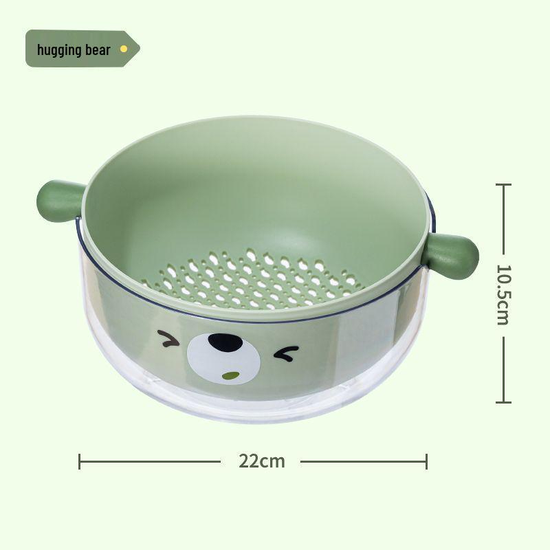 Dual-Layer Vegetable and Fruit Washing Basket
