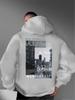 Retro-style Men's Street Scene Print Sweatshirt, Fashionable and Individualistic Men's Casual Style for Everyday Wear.
