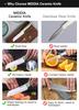 MIDDIA Advanced Ceramic 6-Inch Chef Obsidian Kitchen Knife with Black Japan PP Handle Laser Logo for Fruit Kitchenware