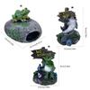 Fishtanks Decoration Resin Frogs Sign Figurine Shelter Cave Decorative Statue Fishtanks Fish Shelter Landscaping Hideouts