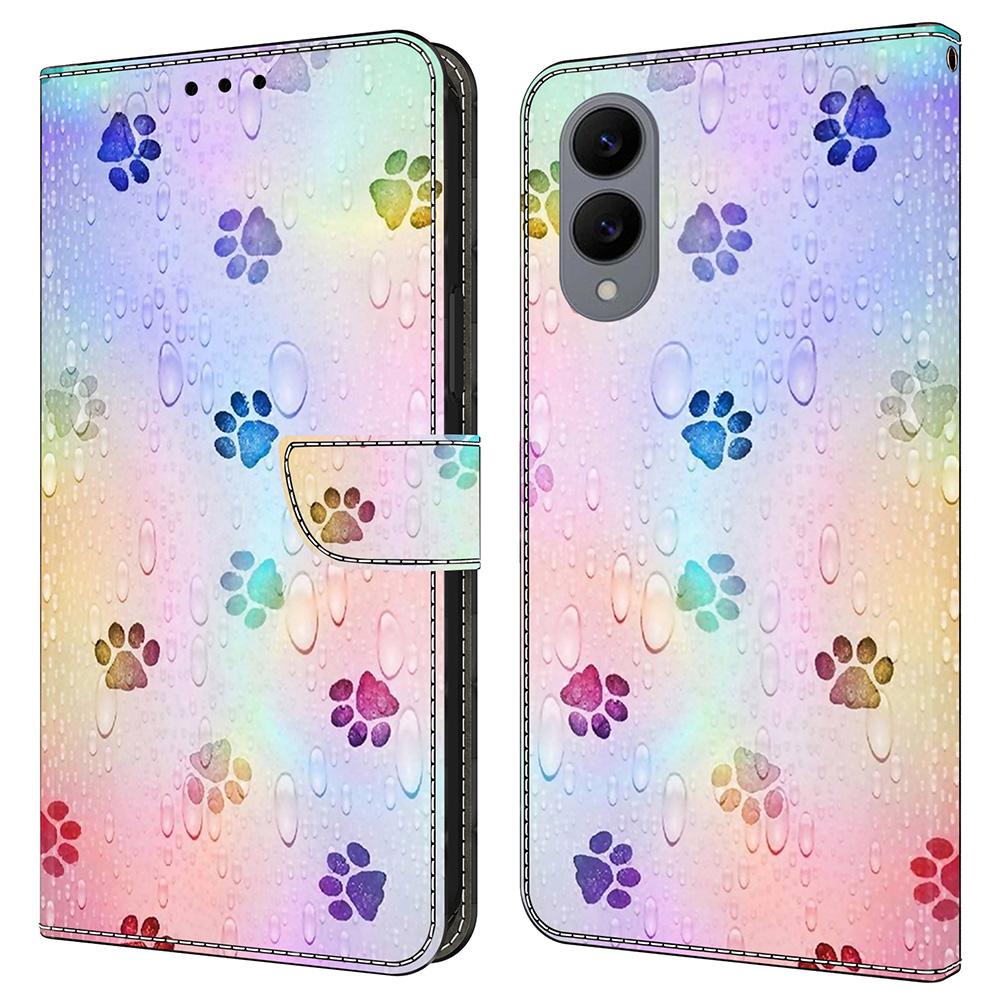 For Samsung Galaxy S25 Edge Leather Case Pattern Printing Wallet Stand Flip Phone Cover