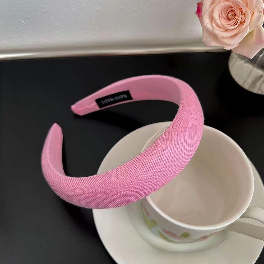 Moda cor sólida tecido esponja bandana doce meninas acessórios de cabelo para mulheres presente jóias