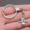 30mm Keychains Peach Heart Tags Wedding Jewelry Findings QY034