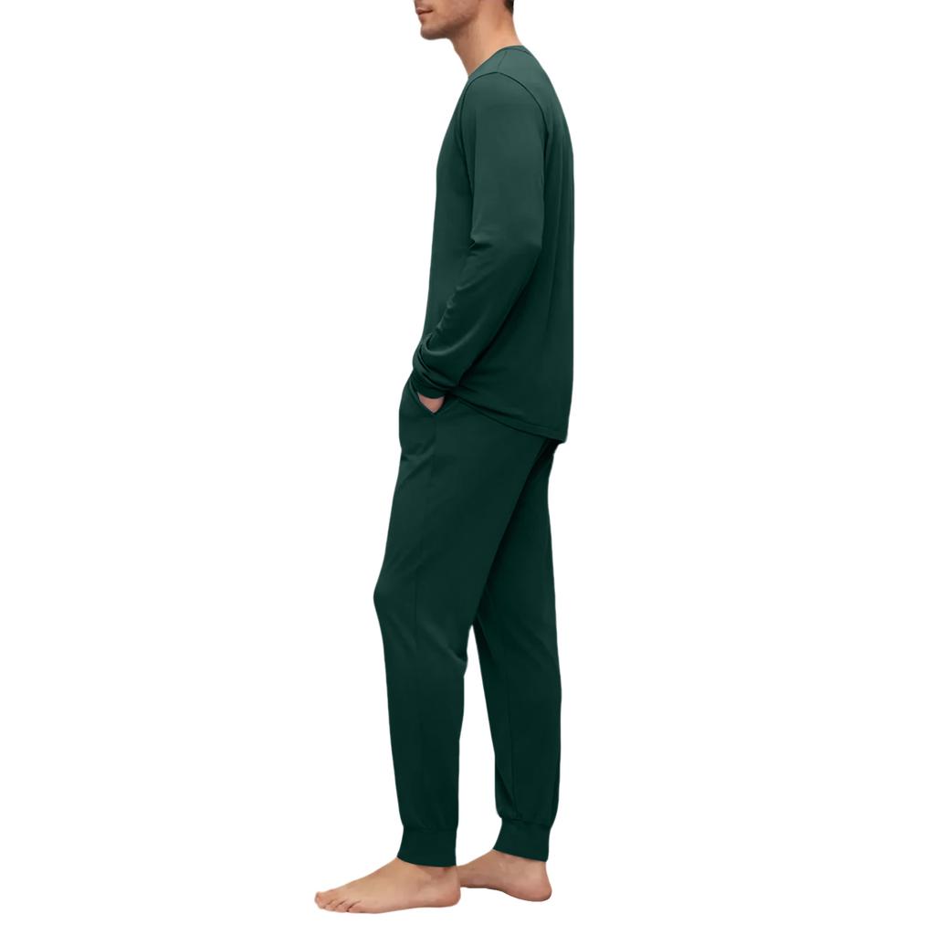 Herren-Pyjama-Set, Langarm und lange Hose, zweiteilig