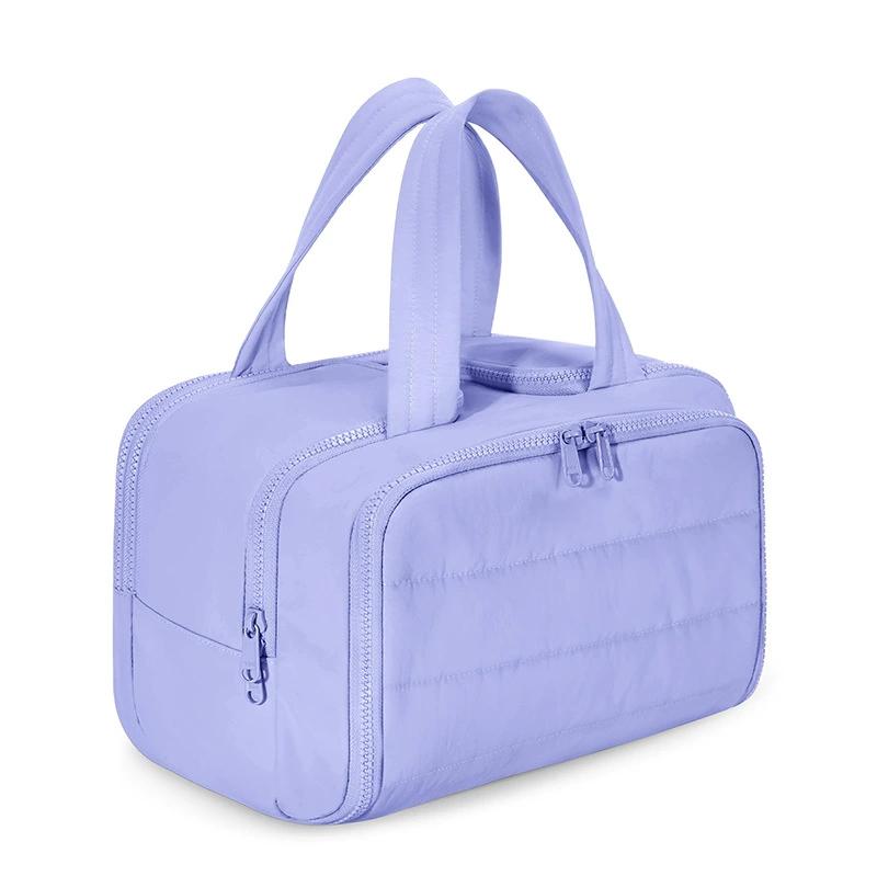 Bolsa de maquillaje de gran capacidad, estuche de viaje portátil, organizador de cosméticos amplio