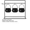 3/9Pcs Halloween Candy Bowls Witch Cauldron Treat Bowls with Iron Rack Candy Bucket Decoration Halloween Party Supplies