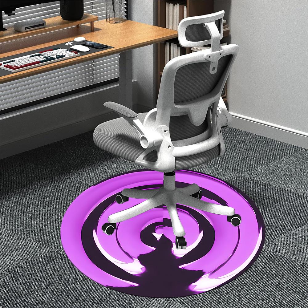 1pc Spiral Art Chair Carpet for Office - Durable, Ideal for Chair Mats, Stylish & Functional Decorative Rug yy260130045