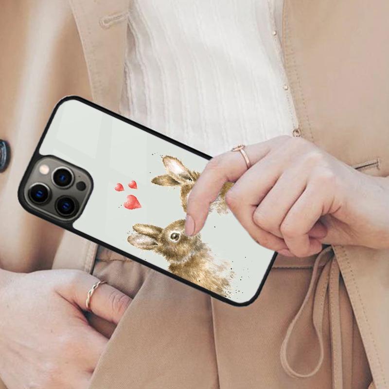 Bunny Rabbit Painting Design Magnetic Phone Case For APPLE iPhone 17 Air 16 14 13 12 Pro Max 15 Plus Wireless MagSafe Cover