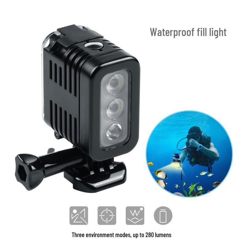 Waterproof Fill Light for GoPro Accessories - Compatible with GoPro 9-13 Sports Cameras